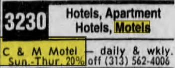 C & M Motel (C&M Motel) - Jul 30 1996 Ad For Rentals (newer photo)